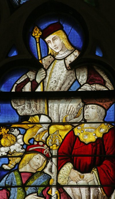 Window depicting prophets on the Tree of Jesse by French School